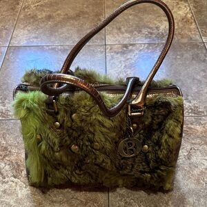 Genuine Rabbit Fur Purse From Paris